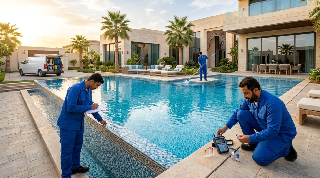 صيانة وعزل مسابح الفلل بالرياض حلول شاملة