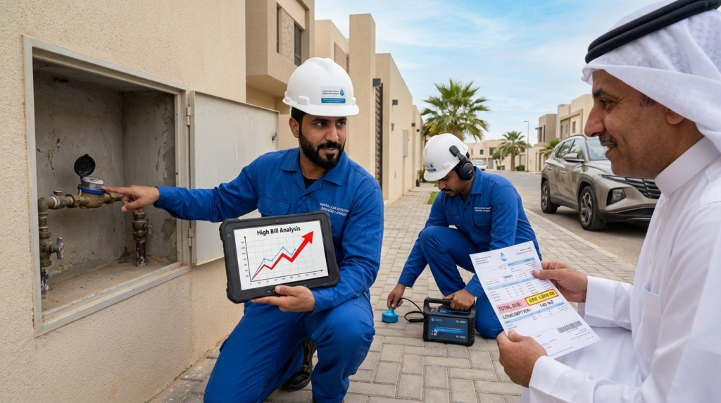 كشف أسباب ارتفاع فاتورة المياه بالرياض